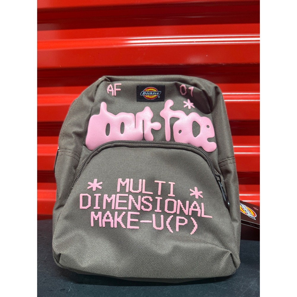 Dickies x About Face Mini Backpack Brown Pink Halsey II-BP13745AQ/201 NWT